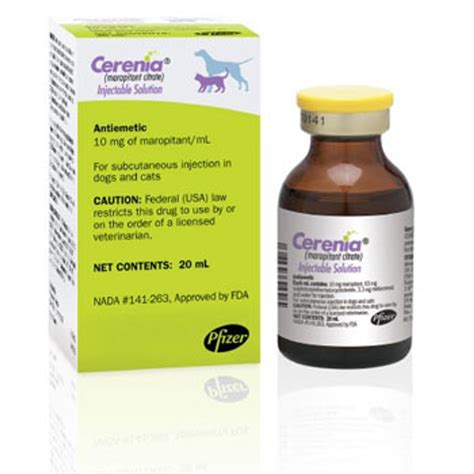 Cerenia 10mg/ml Solution for Injection for cats and dogs POM