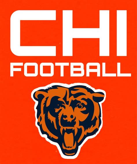 the chicago bears logo is shown on an orange background with white ...