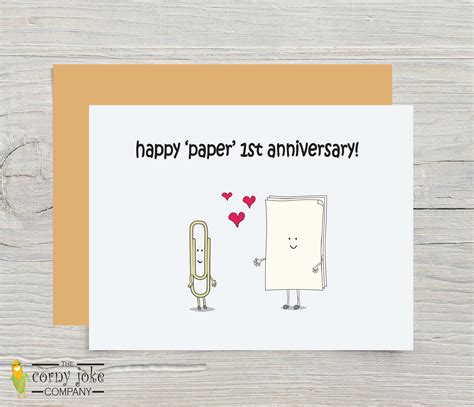 1 Year Anniversary Card Funny First Anniversary Card 1st - Etsy