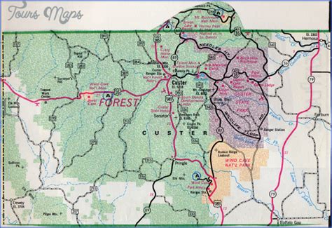 CUSTER STATE PARK MAP SOUTH DAKOTA - ToursMaps.com