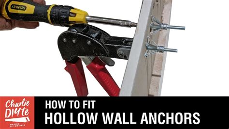 How to Fit Hollow Wall Anchors - YouTube