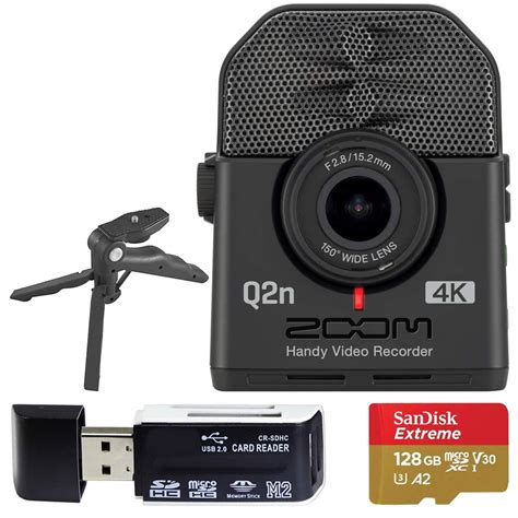 Buy Zoom Q2n-4K Ultra High Definition Handy Video Recorder + 128GB ...