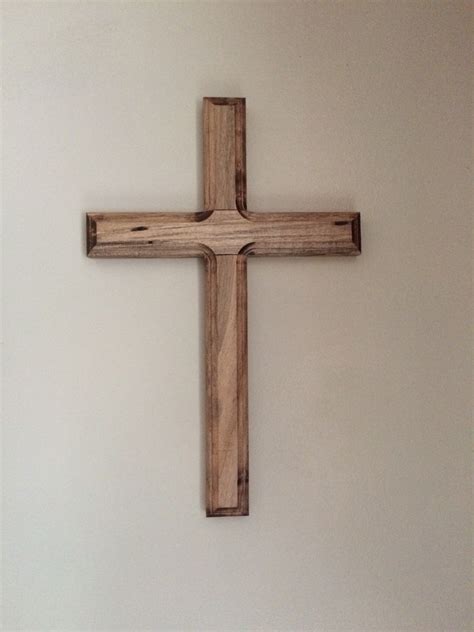 Handmade Wood Cross Hanging Wall Cross by SmittysBoysHardWoods