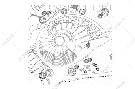 Cad Layout Plan Of Park Landscape Planning Template Download on Pngtree