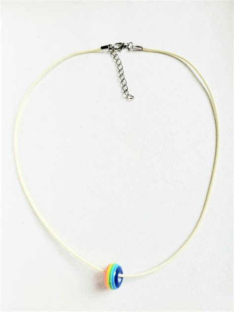 Rainbow bead necklace – evc.creations shop