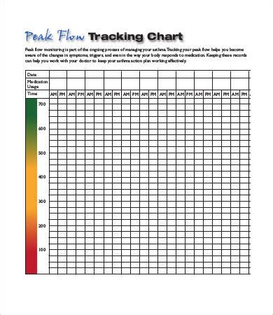 Paediatric Peak Flow Diary Booklet Print Out | Example Calendar Printable