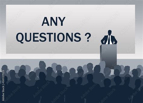 Any questions presentation Stock Illustration | Adobe Stock