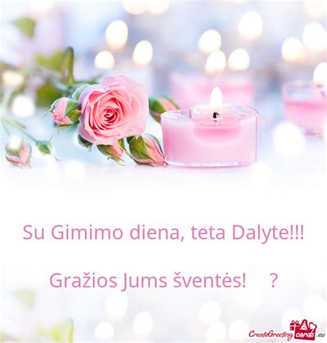 Su Gimimo diena, teta Dalyte - Free cards