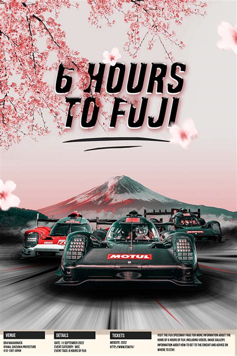 6 Hours of Fuji Poster on Behance