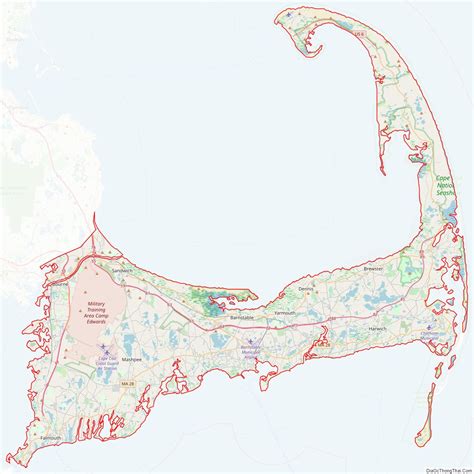 Map of Barnstable County, Massachusetts