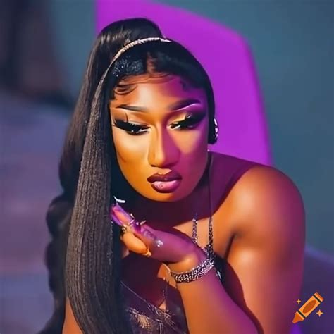 Romantic dinner date with megan thee stallion in miami on Craiyon