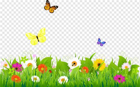 Background Taman Bunga Png - Flower Cartoon Grass Cartoon Character ...