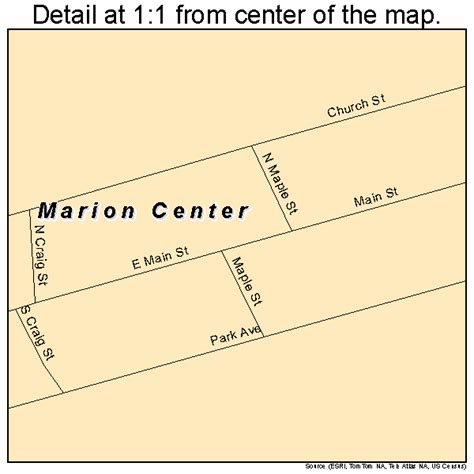 Marion Center Pennsylvania Street Map 4247472