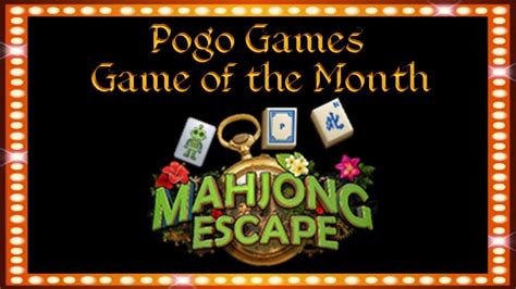 Pogo Games ~ Mahjong Escape - Game of the Month Special - YouTube