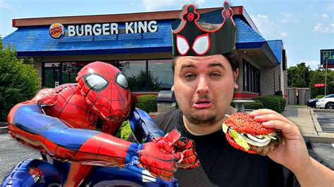 Trying Burger King's New Spider-Man Burger - YouTube