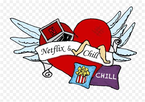 Netflix Chill Art Tattoo Drawing Design - Clipart Netflix And Chill ...