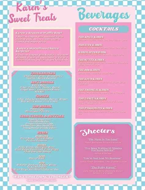 Karen’s Diner Full Menu Online