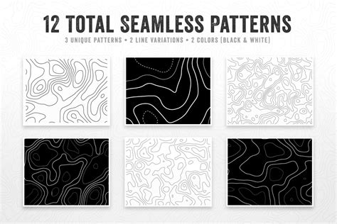 Seamless Topographic Patterns Volume 1 | Design Panoply