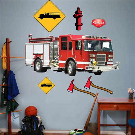 Life-Size Fire Truck Wall Decal | Shop Fathead® for General Kids Graphics Decor