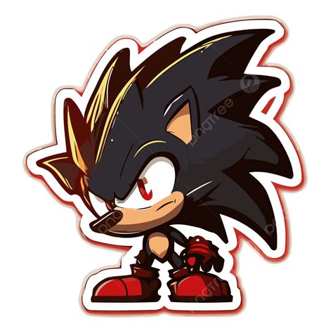 Black Shadow Sticker Showing A Sonic Character Vector Clipart, Sticker ...