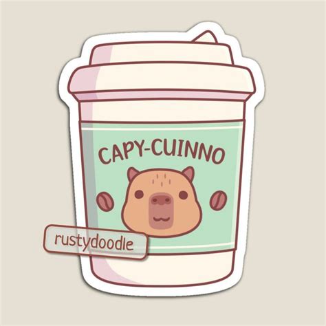 Cute Capybara Capyuccino Coffee by Rustydoodle | Capybara, Cute doodles, Cute little drawings