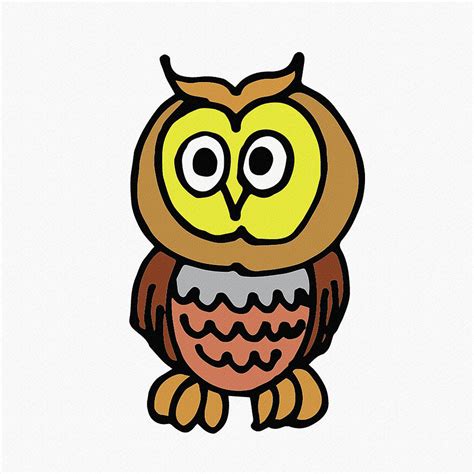 Cute Owl For Kids Digital Art by Irina Sztukowski - Pixels