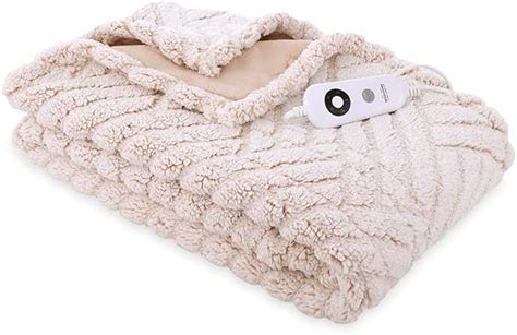 Review Berkshire Blanket Textured Sherpa Heated Throw | Basket Weave ...