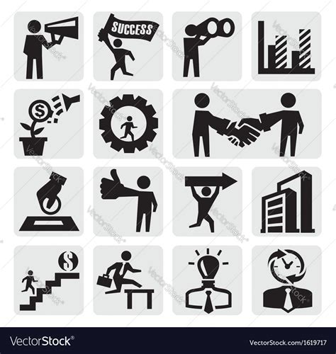 Business Icons Royalty Free Vector Image - VectorStock