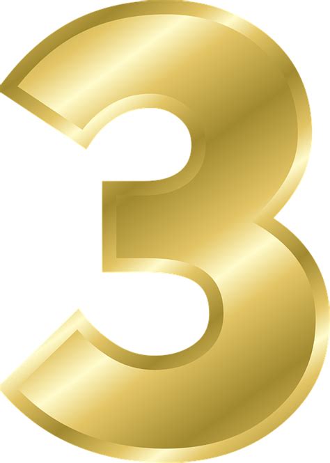 Vector gratis: Número, 3, Alfabeto, Abc, Oro - Imagen gratis en Pixabay ...