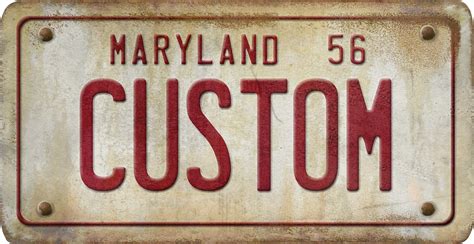 Maryland License Plate Custom - Spicher and Company