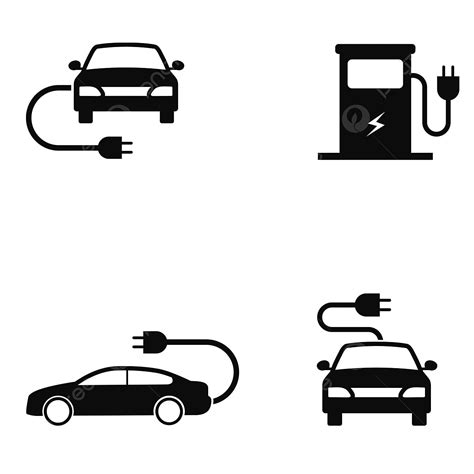 Charging Station Clipart Transparent Background, Charging Station Electric Car Icons Set, Car ...