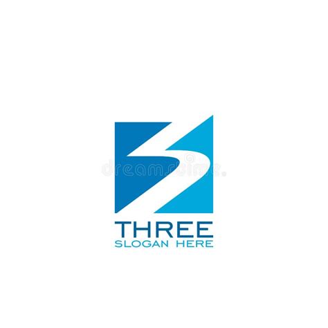 Three Logo Design, Number 3 Logo Vector. Stock Vector - Illustration of ...