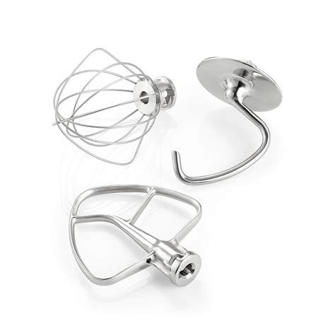 KitchenAid Stand Mixer Stainless Steel Mixing Attachments, Set of 3 ...