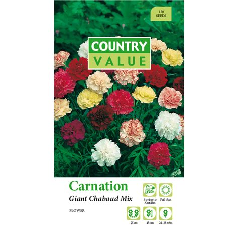 Country Value Giant Chabaud Carnation Mix Flower Seeds | Bunnings Warehouse