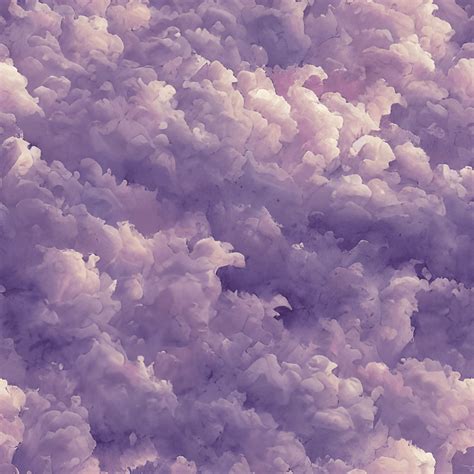 Intricate Detail Purple Cotton Candy Clouds · Creative Fabrica