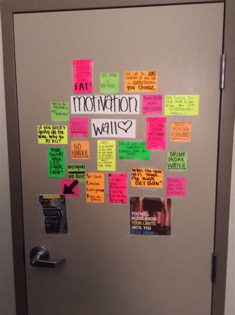 MY MOTIVATION WALL #healthy #fitness #workout | Motivation wall, Sticky notes quotes, Stick ...