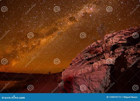 Sky Night with Stars in Atacama Desert Stock Image - Image of ...