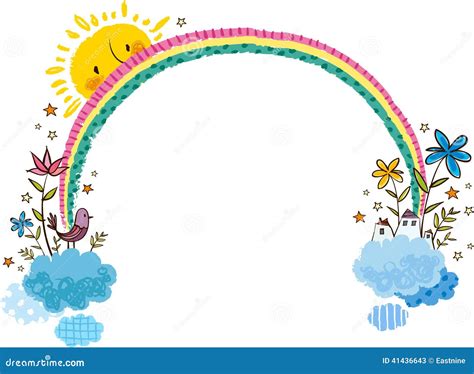 The view of rainbow stock illustration. Illustration of products - 41436643