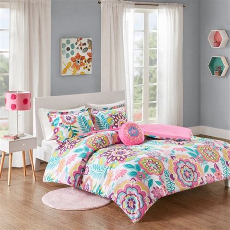 Pink Cora Floral Comforter Set : Target