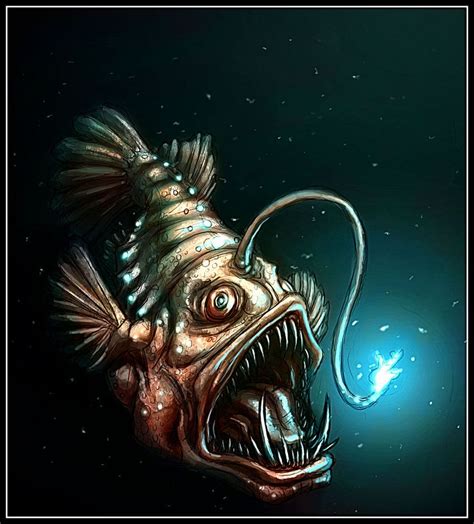 Angler fish deviantart | Angler fish illustration, Angler fish tattoo, Fish drawings