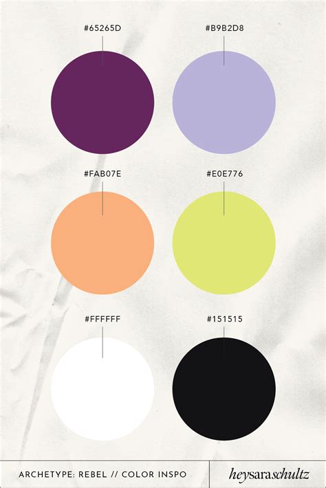 Color Palettes for the Rebel Brand Archetype — Hey Sara Schultz