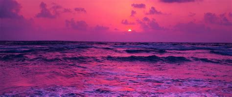 2560x1080 Resolution Horizon Pink Sunset Near Sea 2560x1080 Resolution ...