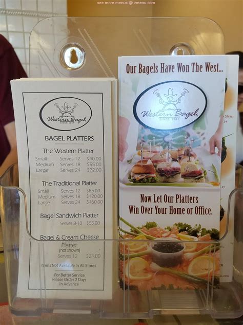 Online Menu of Western Bagel Restaurant, Chatsworth, California, 91311 ...