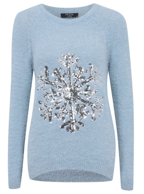 Moda Sequin Snowflake Eyelash Jumper | Women | George at ASDA | Jumpers ...