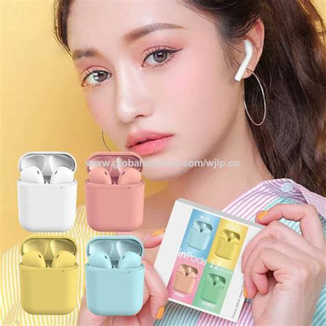 China Wireless inpods i12 TWS matte true stereo Touch Control sport blue tooth Earbuds macaron ...