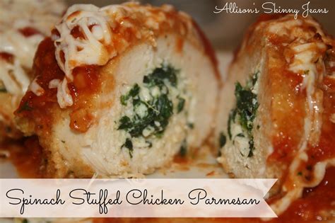 Skinny Jeans: Spinach Stuffed Chicken Parmesan