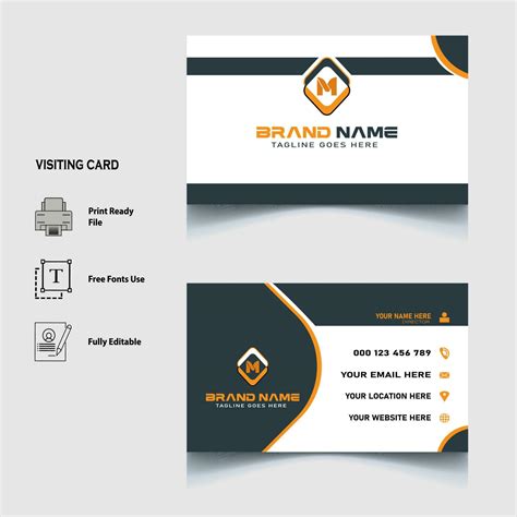 visiting card design 23632706 Vector Art at Vecteezy