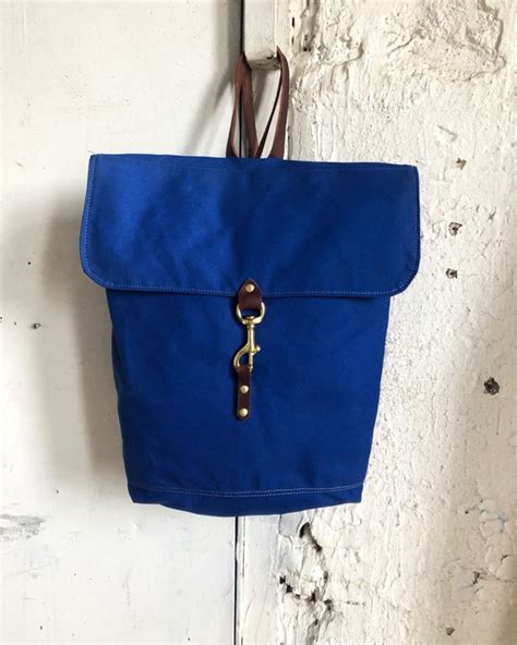 Lightweight waterproof rucksack in cobalt | Etsy