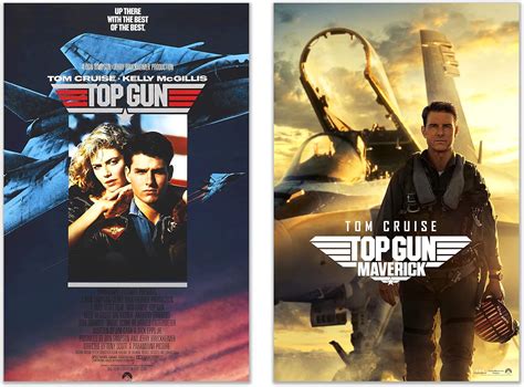 Amazon.com: BigWigPrints Top Gun Maverick & Top Gun 1986 Movie Poster Prints - Set of 2 ...