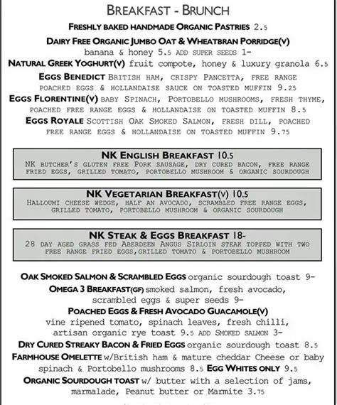 Natural Kitchen Menu, Menu for Natural Kitchen, City of London, London ...